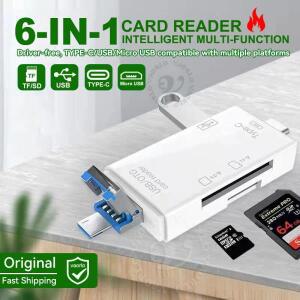 OTG Type C SD TF 카드 리더 6 in 1 USB 3.0 Micro 플래시 드라이브 어댑터 5Gbps 고속 전송 노트북 액세서
