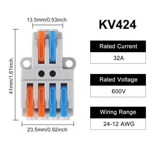 10개입 2인 4/6/8아웃 레버 와이어 커넥터 컴팩트 DIY 퀵 커넥트 인 스플리터 분배 케이블 스플라이싱 버트