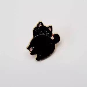 [오너클랜]bns 귀여운 미니 고양이 뱃지 화이트 가방장식 브로치