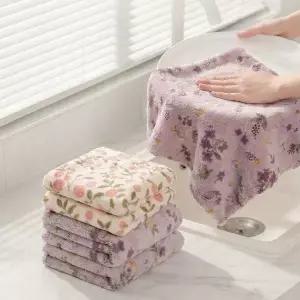 [골드스마일]극세사 플라워 행주타올 4P 세트