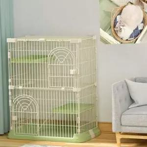 [골드스마일]접이식 고양이 울타리 케이지 고양이 철장 반려묘 소형 2단