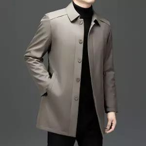 윈터솔져 남자 데일리룩 코트 트렌치 봄가을 하프 캐주얼 카라넥 싱글 KUK3