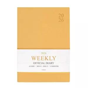 [알티피아]ToB 26년인디고 다이어리 A5 위클리 25절주간 밀키옐로우