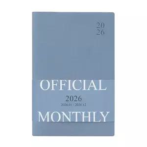 ToB 26년 인디고 다이어리 B6 먼슬리 32절 월간 워터블루