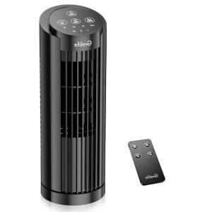 그레라이프 타워 선풍기, 조용한 리모컨, 침실, 거실, 사무실, 3단 속도 설정 및 자동 꺼짐 타이머, 컴팩트 데스크탑 선풍기