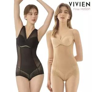 비비안 프리모션24차 4 IN 1 크레오라 노와이어 고탄력 보정 바디슈트 2종