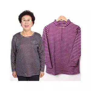 할마마마 융기모안감티셔츠 할머니겨울평상복 라운드티 폴라티