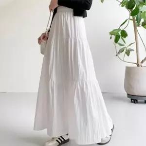 캉캉 주름 여성 롱스커트 롱치마