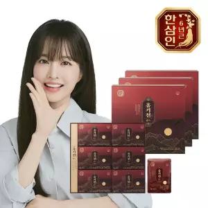 농협홍삼 한삼인 홍기천 6년근 진세노이드 골드 50ml 30포 3개 +쇼핑백