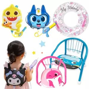 물놀이용품 유아 시나모롤 티니핑 튜브 산리오 배낭물총 핑크퐁 타요 삑삑이의자