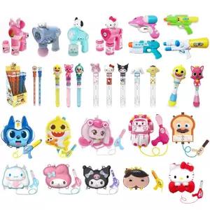 산리오 시나모롤 쿠로미 마이멜로디 핑크퐁 미니특공대 카봇 물총 버블건 1+1