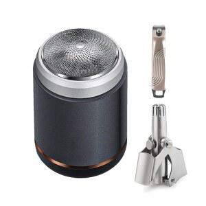 미니 휴대용 전기 면도기 남성용 포켓 사이즈 전기 면도기 습식 및 건식 남성용 면도기 USB 충전식 면도기 원버튼 가정, 자동차, 여행용 코털 트리머 네일 클리퍼 사용에 적합