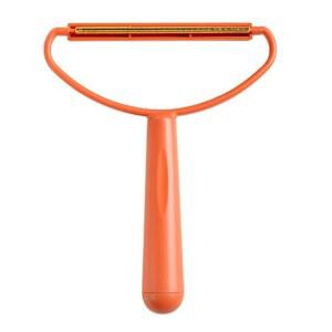 반려동물 털 제거기, 반려견 고양이 털 제거기 보풀 면도기 카펫 갈퀴 스크레이퍼 보풀 브러시 털 제거 도구, 가구, 소파, 자동차 매트, 러그, 반려동물 침대(오렌지)