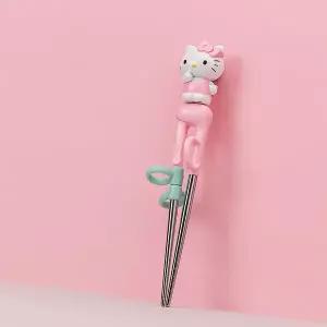 [홈앤키즈]산리오 더스틱 맥스 스텐 젓가락 1단계 헬로키티 여아 어린이 키티 교정용 교정젓가락 단체선물