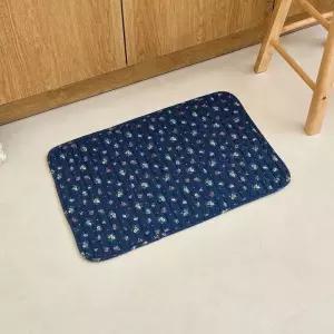 모던하우스 L 플라워 퀼팅 코튼 발매트 네이비 40x60