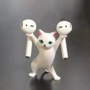 에어팟 고양이 인테리어 피규어 볼펜 거치대 홀더 소품 펜슬 관짝 휴대하기좋은크기