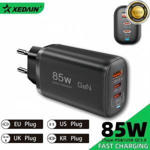 실제 85W GaN USB 유형 C 충전기 QC3.0 빠른 PPS PD 30W iPhone 15 14 Pro MacBook 노트북 Ipad Samsung 용