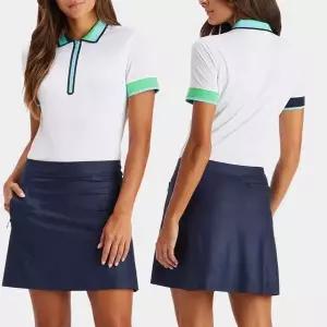 [하프클럽/타이틀리스트]지포어 여성용 반팔 티셔츠 기능성 집업 2023 신형 g