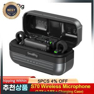NEW SmallRig S70 무선 마이크 2 TX + 2 RX 충전 케이스 아이폰/카메라/액션 카메라용 초소형 5714
