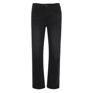 [하프클럽/버커루]여성 스트레이트 워싱 블랙진(B225DP621P)