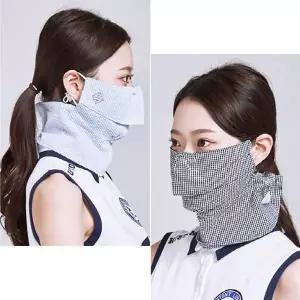 [하프클럽/골프]휴스토니 자외선차단 지지미 얼굴목가리개 마스크