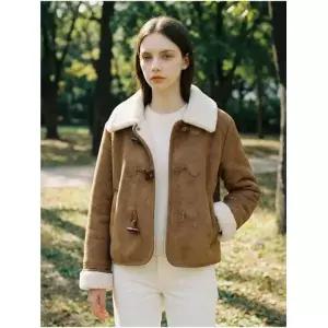 숲 한정 더플 버튼 인조 무스탕 SC1MUK1