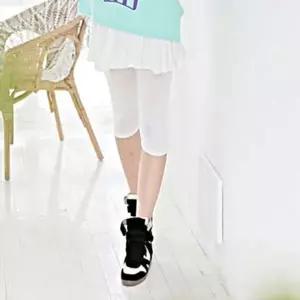 [하프클럽/]여자하의 여름용레깅스 7부 냉장고원단 치마레깅스