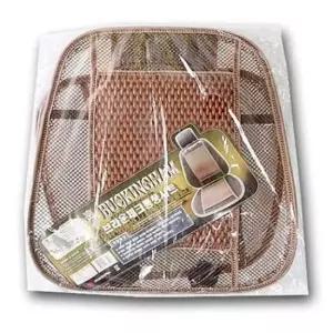 [CAR] 브라운 체크 통풍시트 차량용품 쿨링 만능 망사 매트 방석 커버 대나무