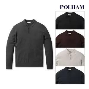폴햄 남성 캐시블렌드 솔리드 카라 니트 PHF4ET1010