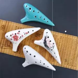 오카리나 배우기 알토C 노블 미니 유럽 초보자 흰 균열 도자기 악기