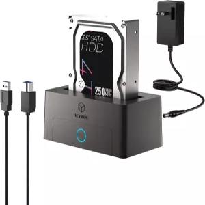 ICY BOX 변환 하드 및 SATA-USB 지원 외장 케이스 SSD 스왑 스테이션 HDD 2.5/3.5인치 도킹 어댑터 핫