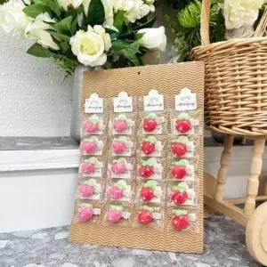 [반려] 강아지 딸기 집게핀 20개 세트 반려견 헤어핀 머리핀