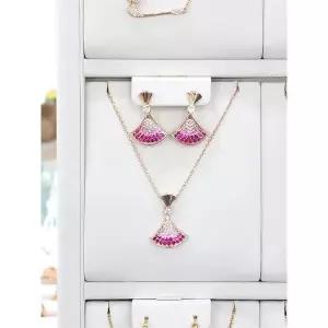 [하프클럽/로뎀 주얼리]로뎀 세이브존05 Premium 명품식 핑크 은행잎 귀걸이 목걸이 세트 RDA21090217