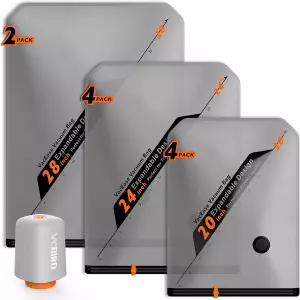 VACBIRD 충전식 무선 펌프 진공 압축백 10팩 세트 휴대용 여행용 의류 이불 보관 정리 파우치