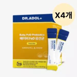 닥터아돌 베이비 아기 유산균 비타민D 분말 30포 X4개