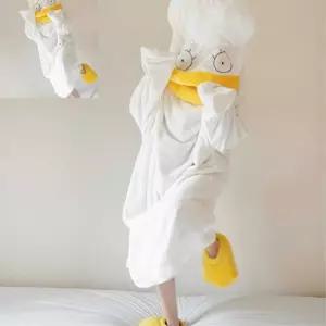 한챠 여성잠옷 오리후드 파자마 수면복 동물의상 홈웨어 오리 잠옷 수면
