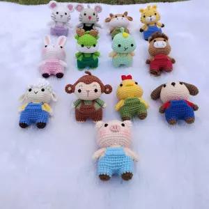 뜨개질패키지 양모인형 키링 손뜨개 호랑이 핸드메이드 키트 완성품