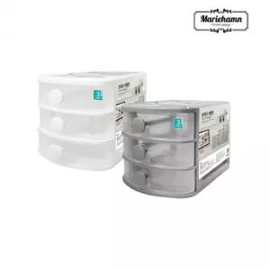 서랍 서랍장 3단 화이트 이동식수납 유리선반 수납 슬림선반 서랍장