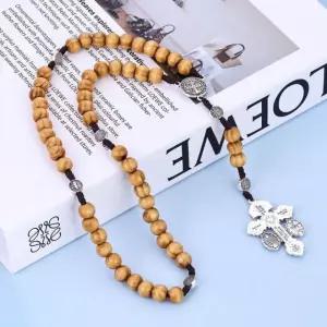 철제 묵주 십자가 천주교 성물 카톨릭 십자가목걸이 묵주 천주교묵주