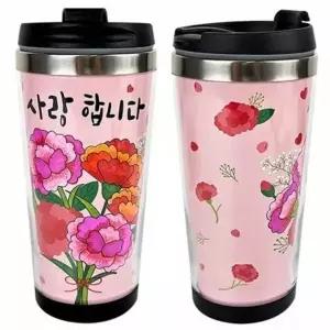 [콩심팥심]텀블러 스테인레스 만들기 카네이션 테마 꾸미기 체험 용 물병