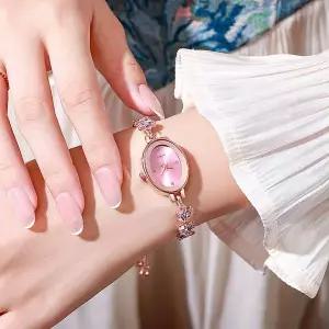 [골드스마일]카린 슬라이드 여성 손목시계 핑크 아날로그손목시계