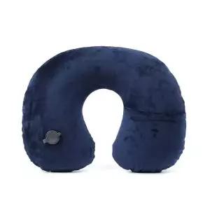 굿웰 에어 목베개 휴대용 여행 장거리 목쿠션 네이비