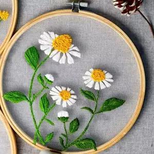 [콩심팥심]DIY 프랑스자수 패키지 국화 십자수 수예도구 입체자