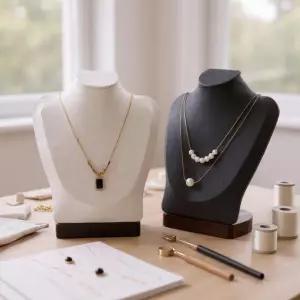 목걸이 마네킹 원목 목걸이 거치대 목상 고급형