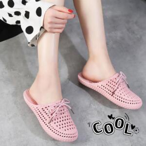 펀칭 여성 젤리 슬리퍼 말랑한 여름 슈즈 사무실 샌들