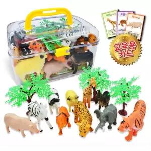어린이집 교육용 애니멀 피규어 10종 조카선물 유아용 동물완구 작동인형 집콕놀이