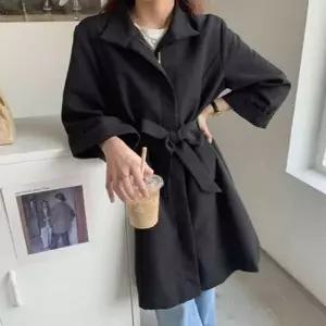 집업 스타일 트렌치코트 봄 가을 바바리 코트