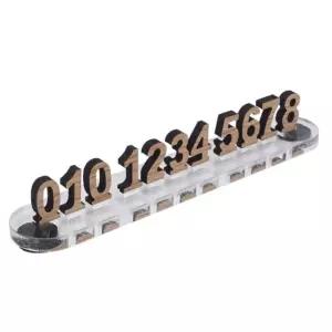 우드 주차번호판 전화알림판 차량 번호판 주차 표시판 차량용 알림판 (WFKD3GD)