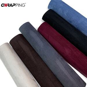 자동차 인테리어 호환 수정 스티커 고 스웨이드 패브릭 비닐 자체 접착 필름 도어 패널 작업대