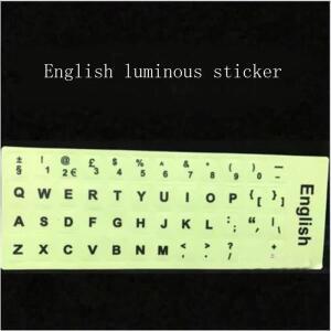 영어 또는 러시아어 야집열판 글자 알파벳 키보드 스티커, 범용 PC 노트북 녹색 발집열판